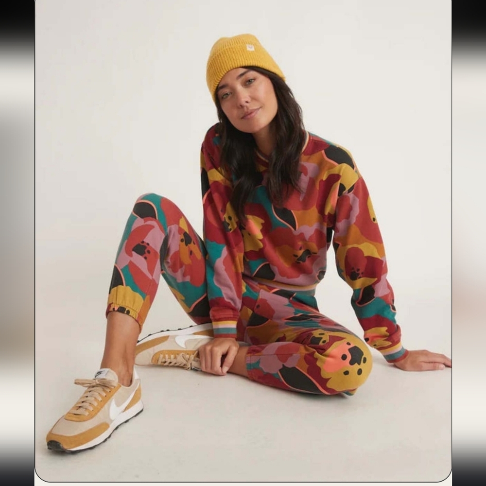 Marine Layer, Amelia Sweatpants, In Prints, Size Medium - Picture 2 of 12